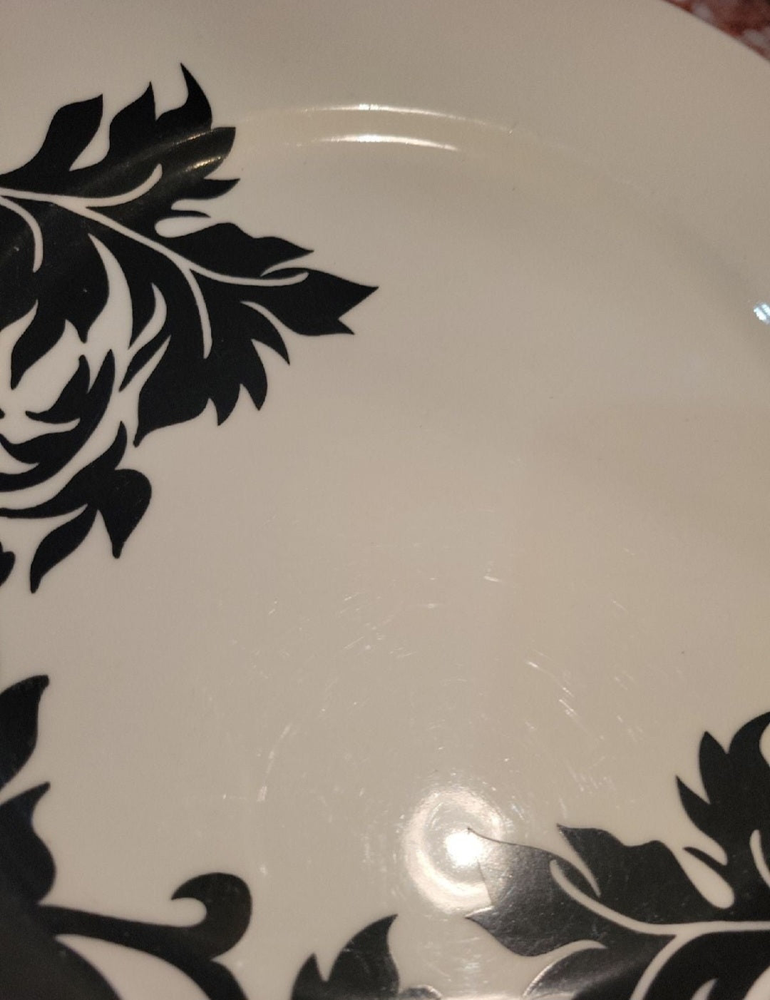 Dinner Plate - Coventry Black & White Damask II by 222 Fifth (27)