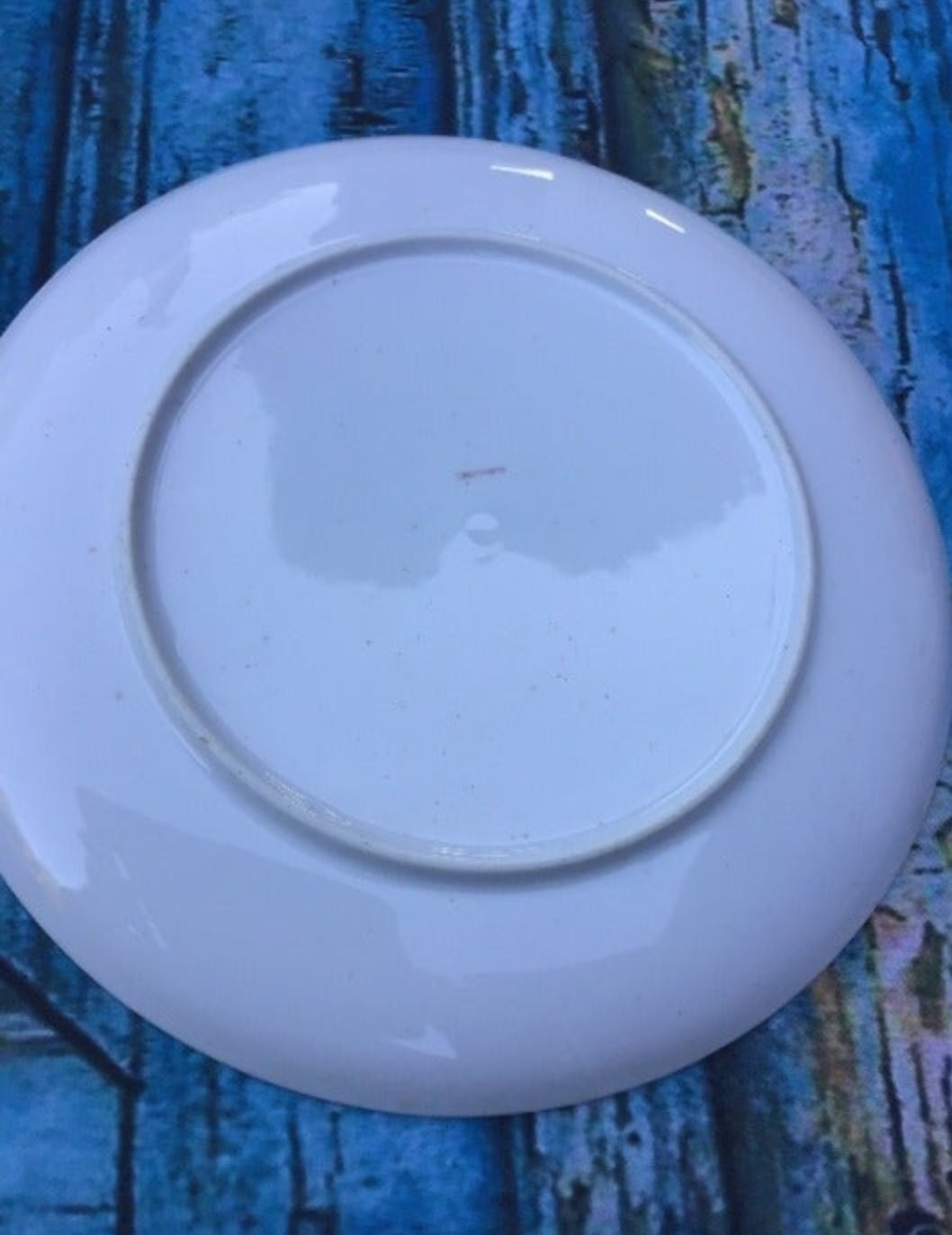 German Stoneware Plate depicting a family of deer in a picturesque forest scene