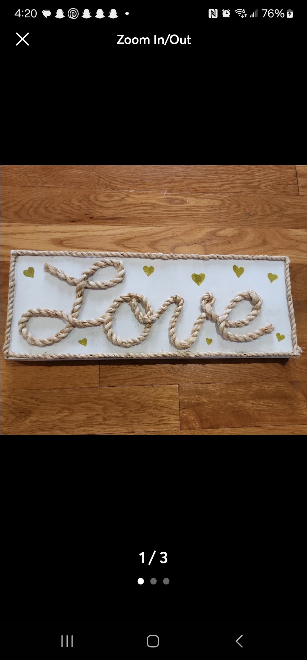 Rustic Rope Love Sign Western with Gold hearts