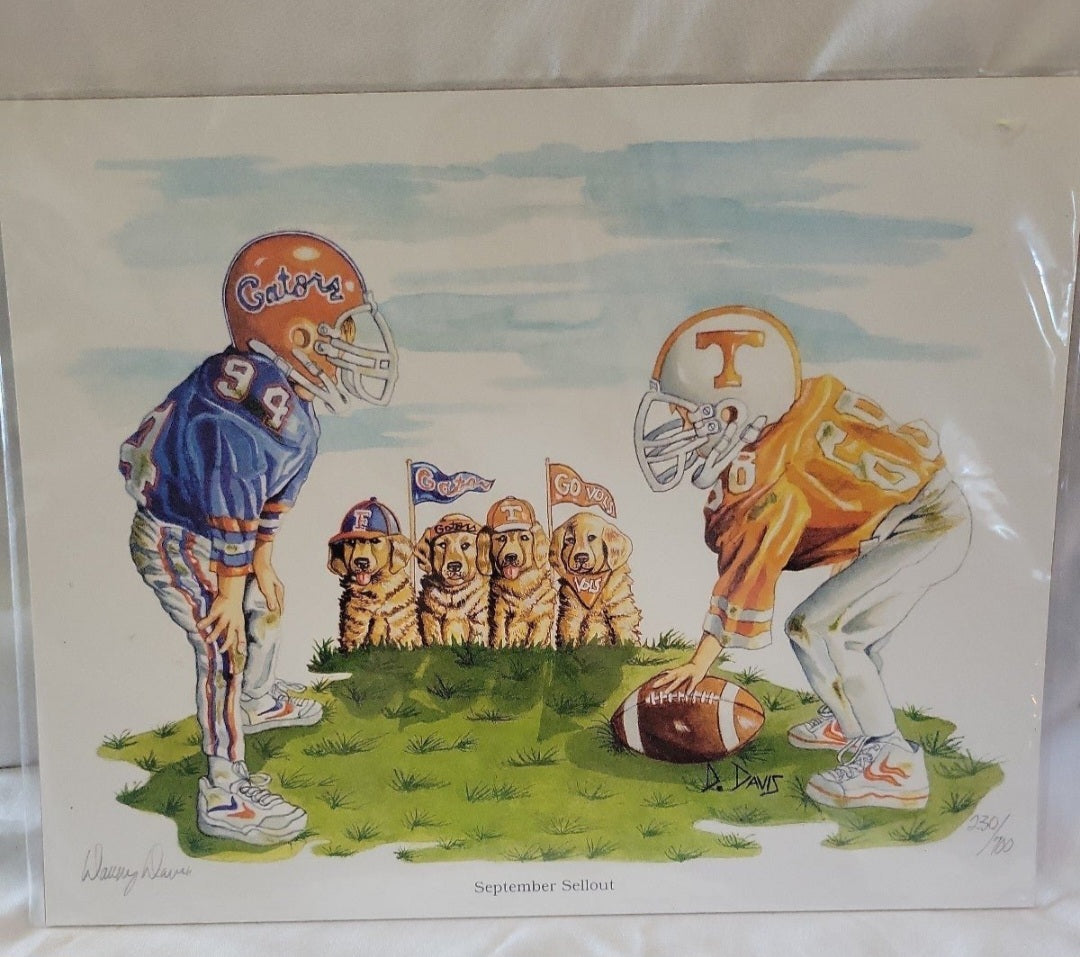 Tennessee vs Flordia Gators Football Print picture September sellout