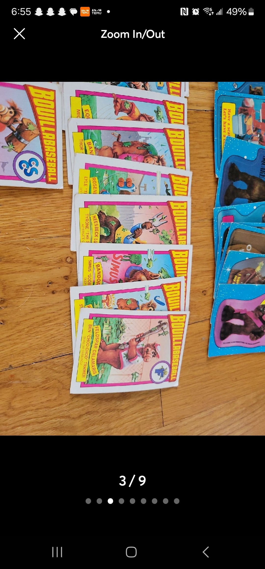 Vintage Alf & Bouillabaseball Trading Card Collection