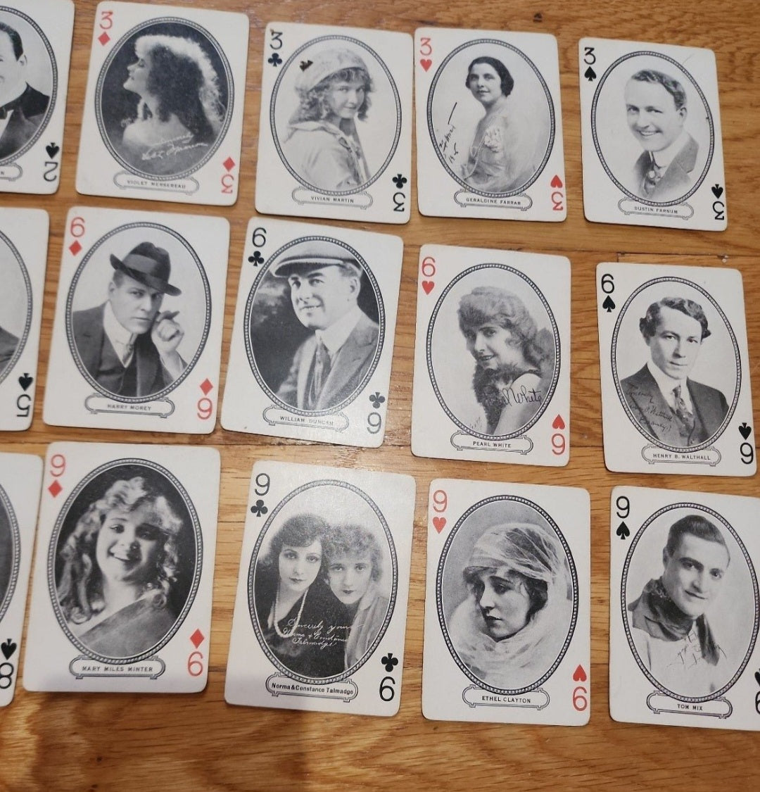 RARE! 1916 "Movie Star" Souvenir Playing Cards - Charlie Chaplin Joker!