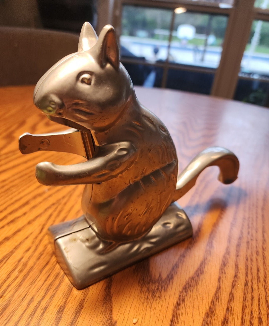 Vintage Charming Aluminum Squirrel Nutcracker