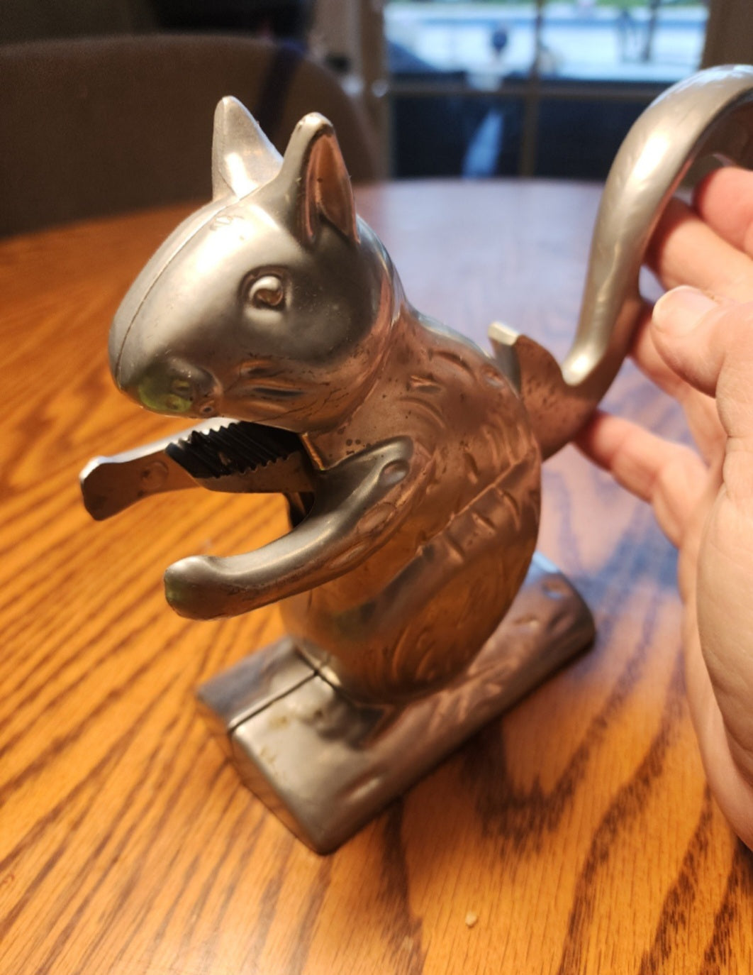 Vintage Charming Aluminum Squirrel Nutcracker