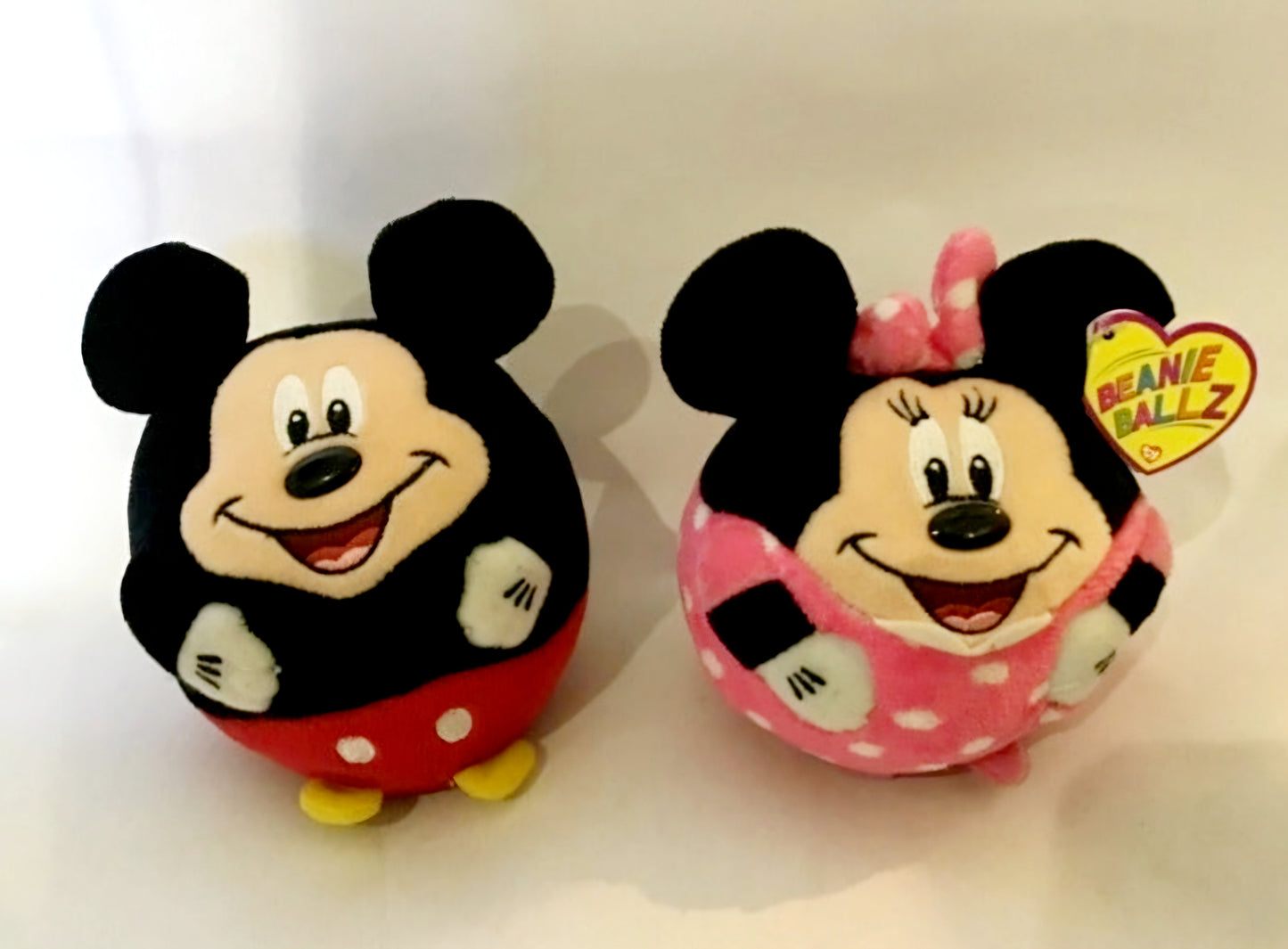 Ty Disney Beanie Ballz Mickey and Minnie  plush