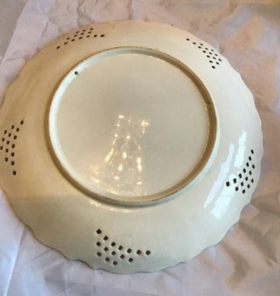 Antique plate with  hand-painted Daisies Platter