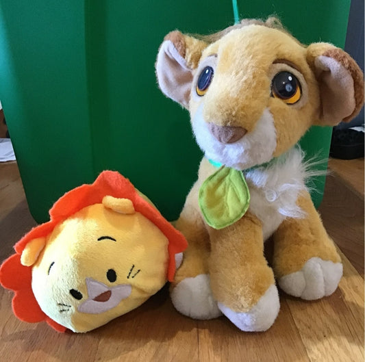 Vintage Disney's The Lion King Purring Simba & Bonus Bun Bun Plush!