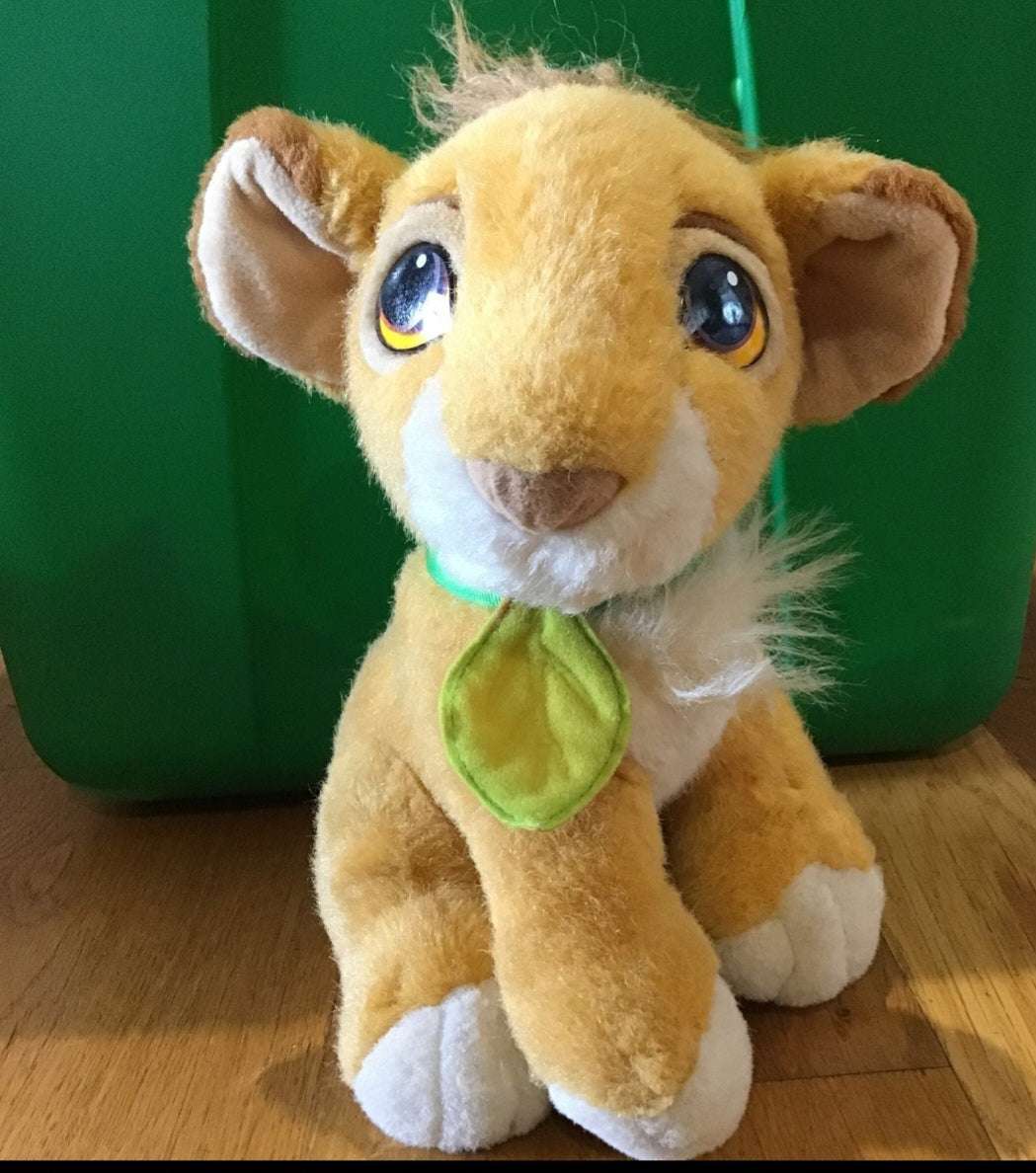 Vintage Disney's The Lion King Purring Simba & Bonus Bun Bun Plush!