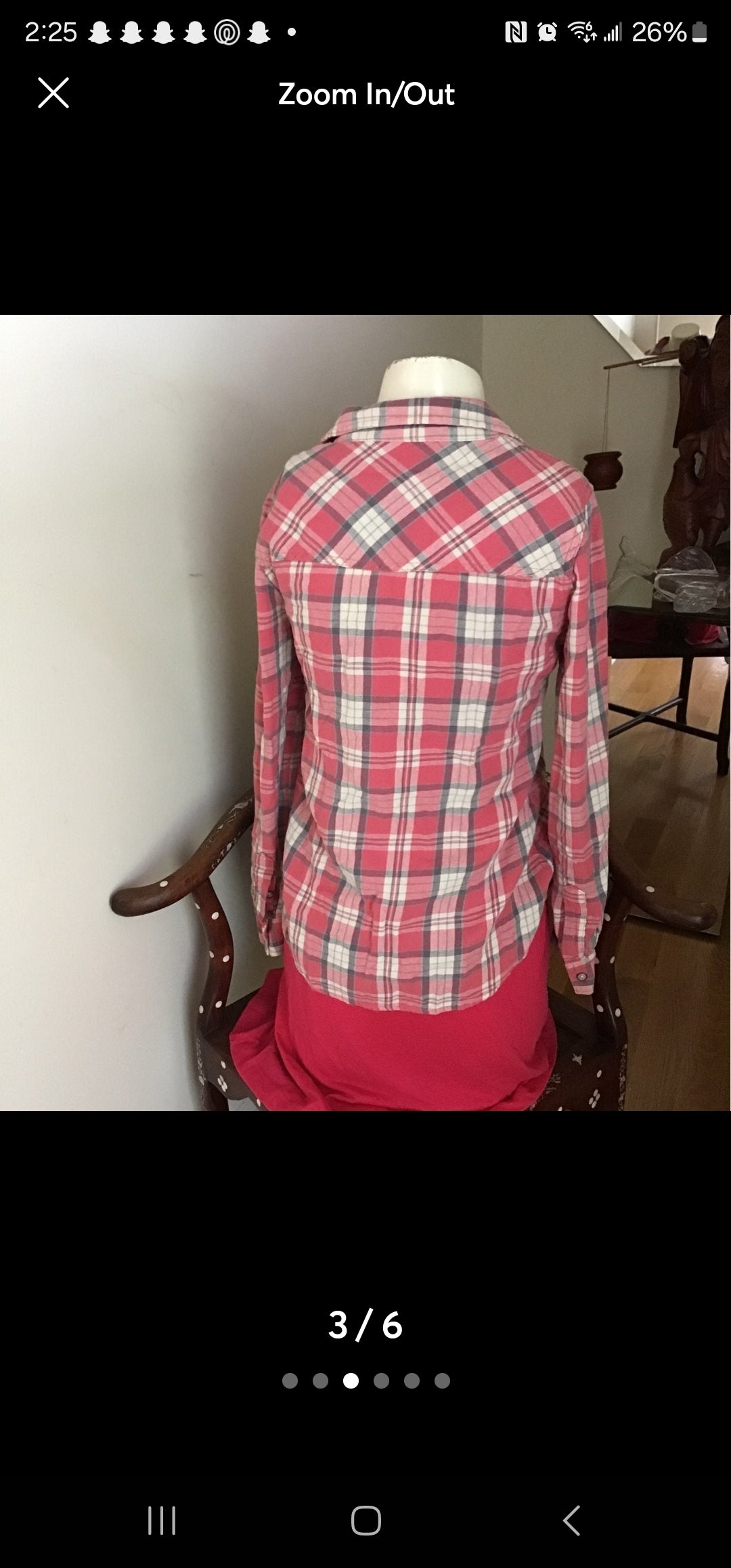 Teen's Pink Plaid Flannel Shirt by Vanilla Star (S)