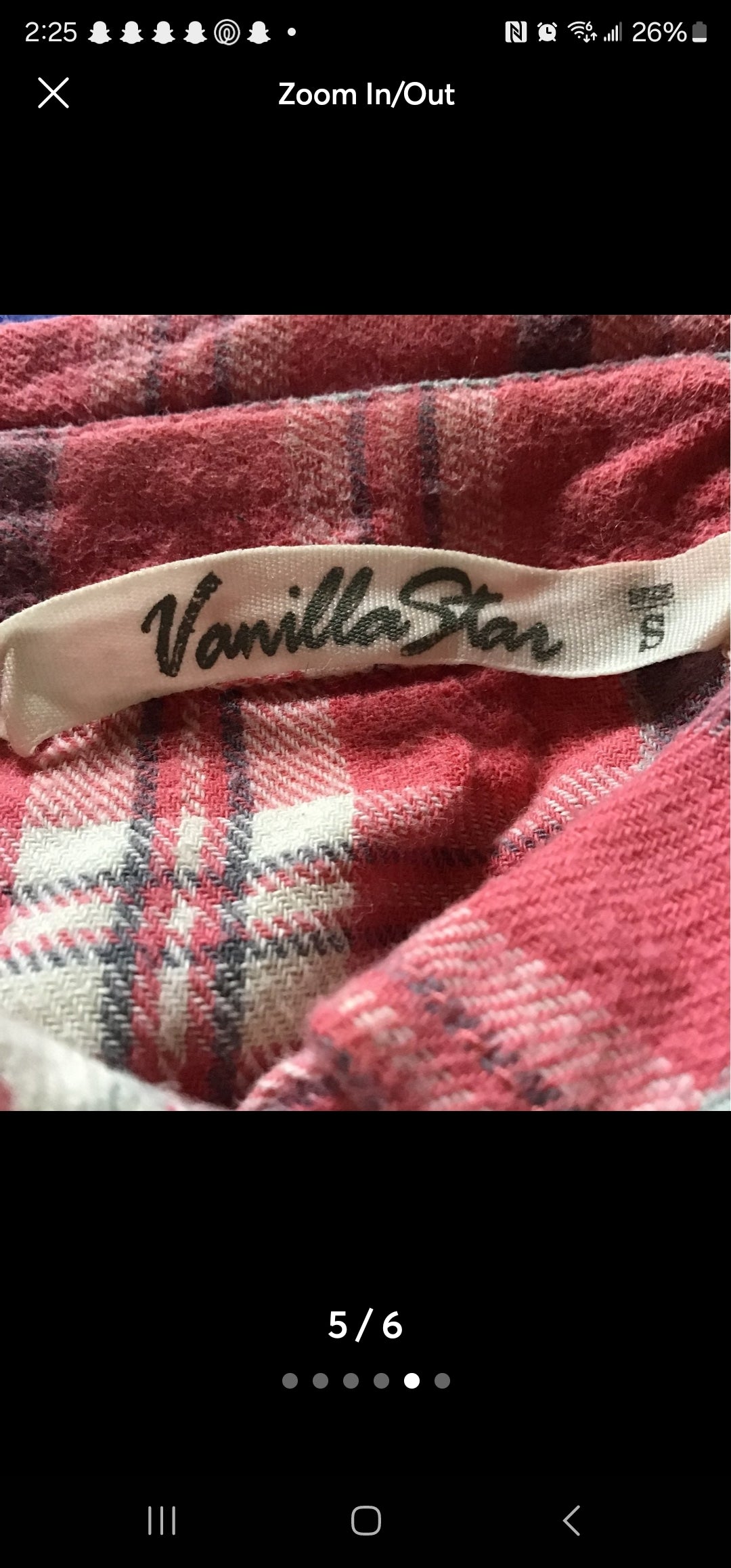 Teen's Pink Plaid Flannel Shirt by Vanilla Star (S)