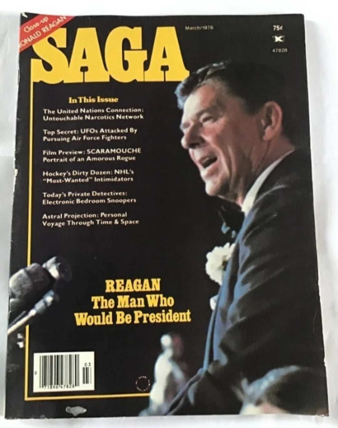 Saga Magazine March 1978 Close-up President Ronald Reagan