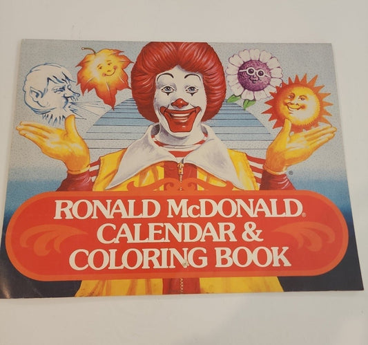 Ronald McDonald Calendar 1989  coloring book