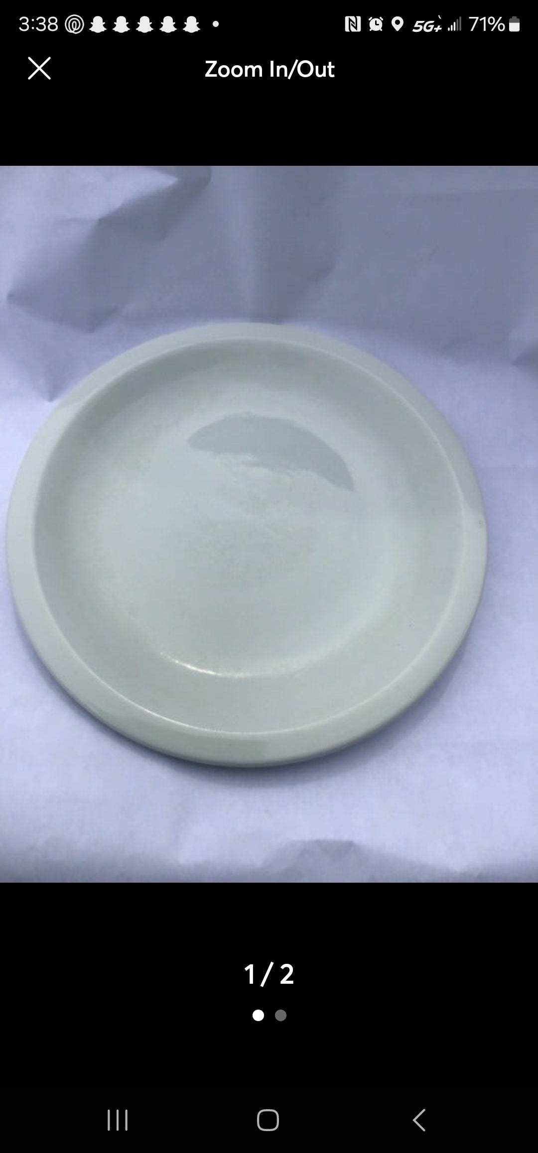 Pottery Barn Stoneware Plate off white.