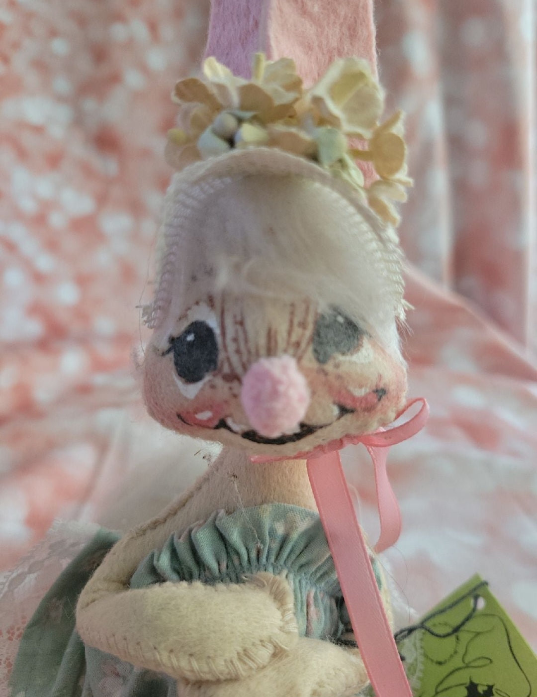 Vintage AnnaLee Doll Easter Bunny w/ Bonnet Sweet Face