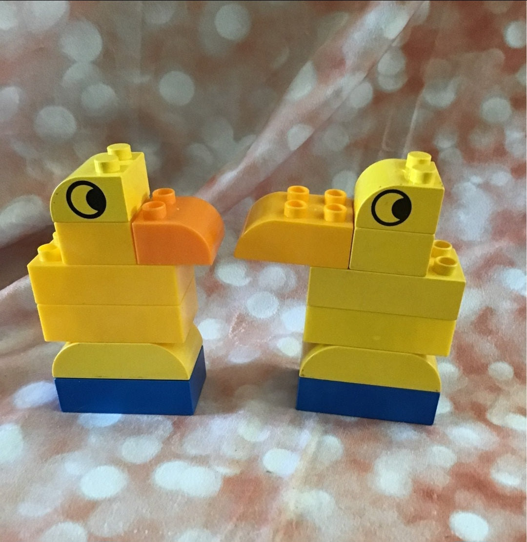 2 Easter Duck big building blocks 14 pc.