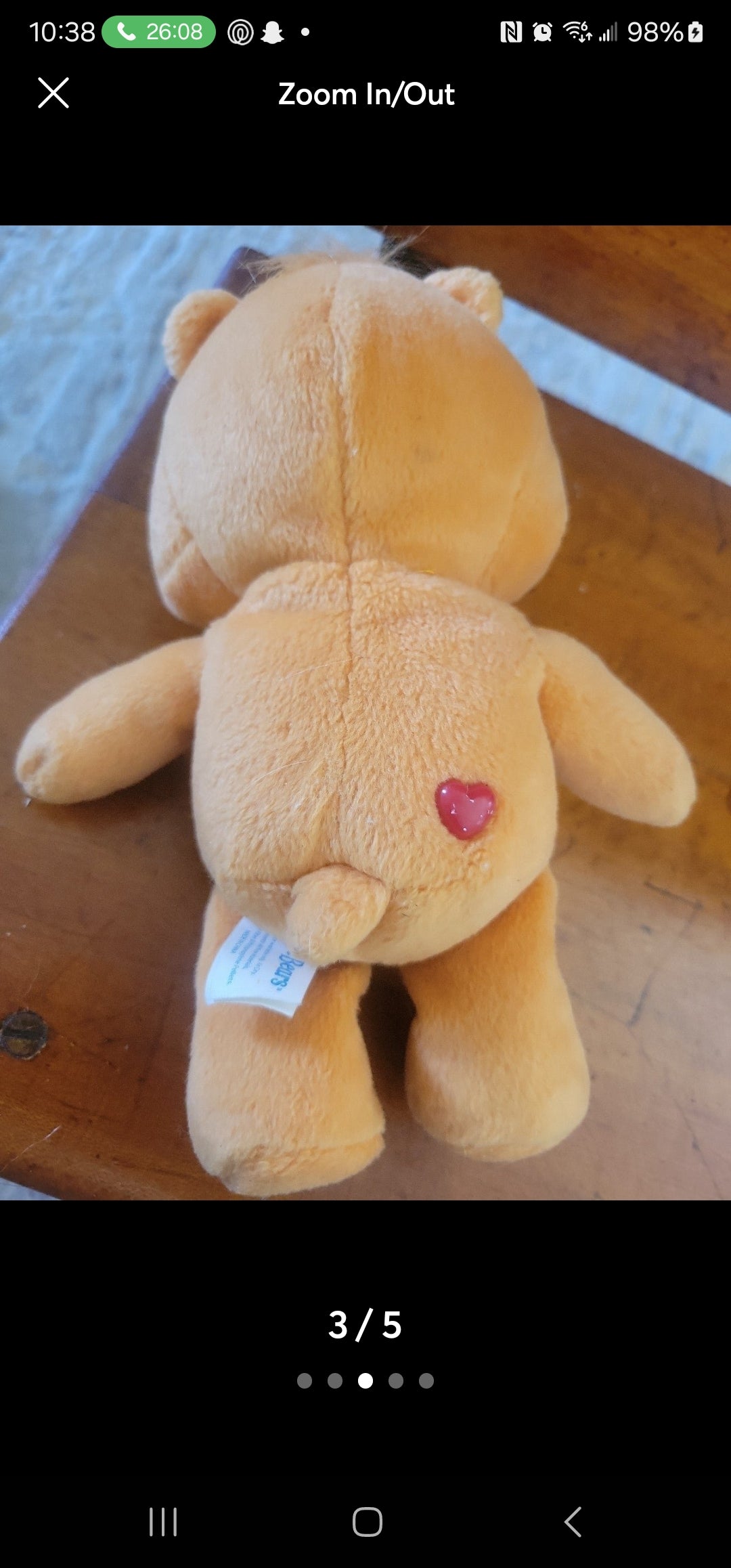 Vintage 2002 Collector's Edition Tenderheart Care Bear Plush Mini