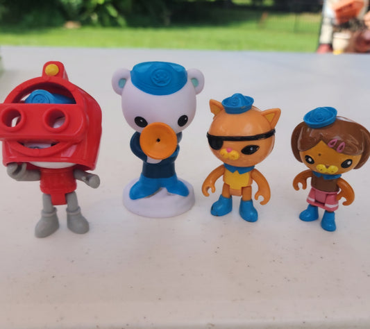 Octonauts Figures Disney Jr Captain Barnacles Kwazii Bear Shellington Lot.