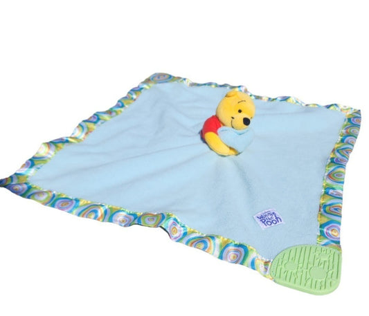 Disney baby Winnie The Pooh blue Security Baby Blanket