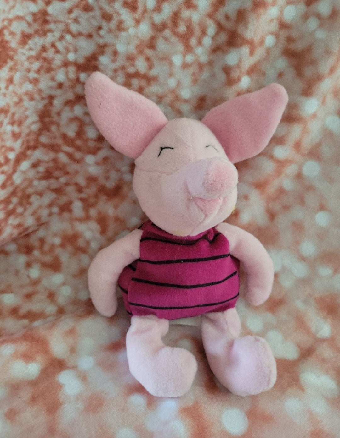 Disney Piglet Plush Bean Bag, 8" - Winnie the Pooh, Excellent Condition