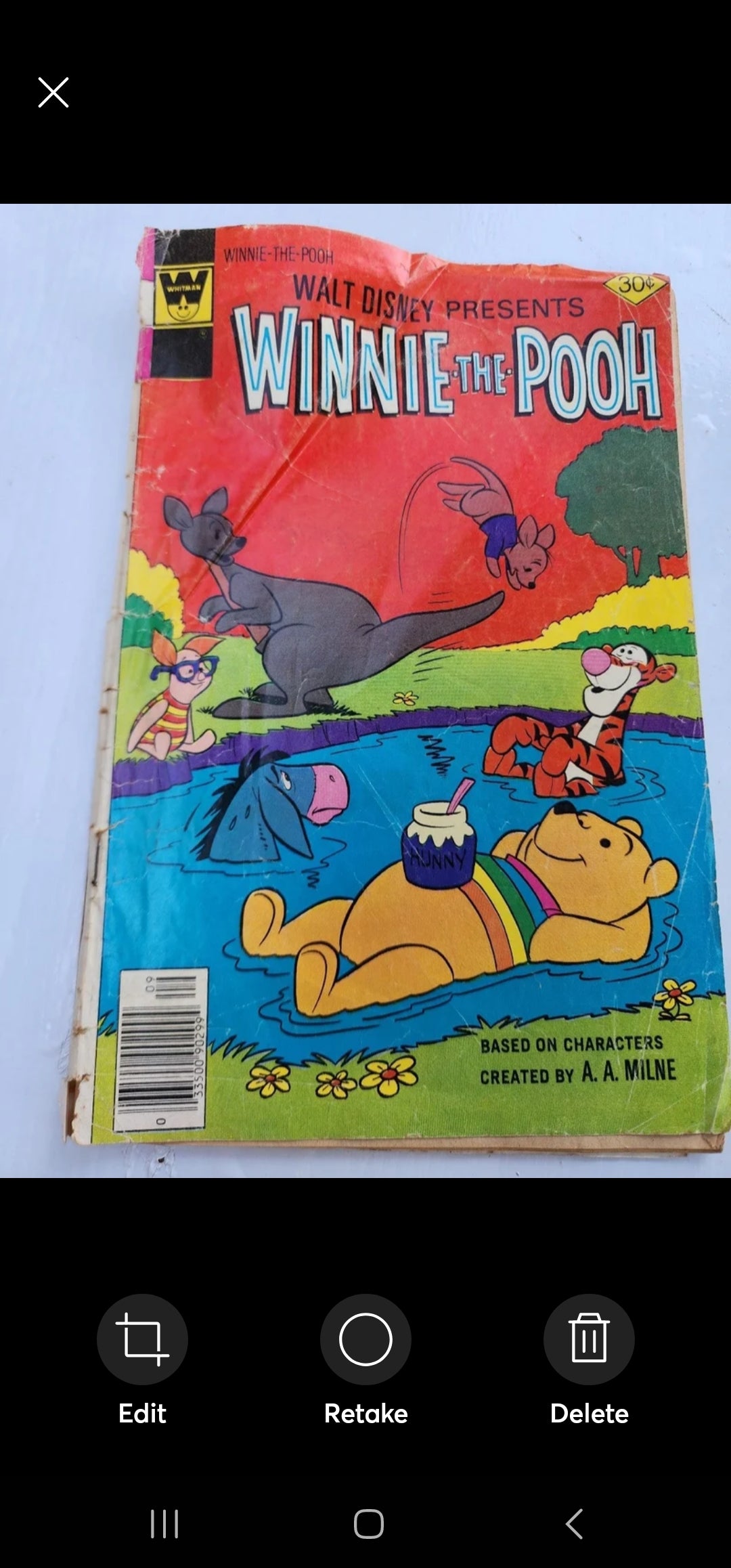 Winnie the Pooh issues #3 (1977) and #26 (1981) published by Whitman Comics