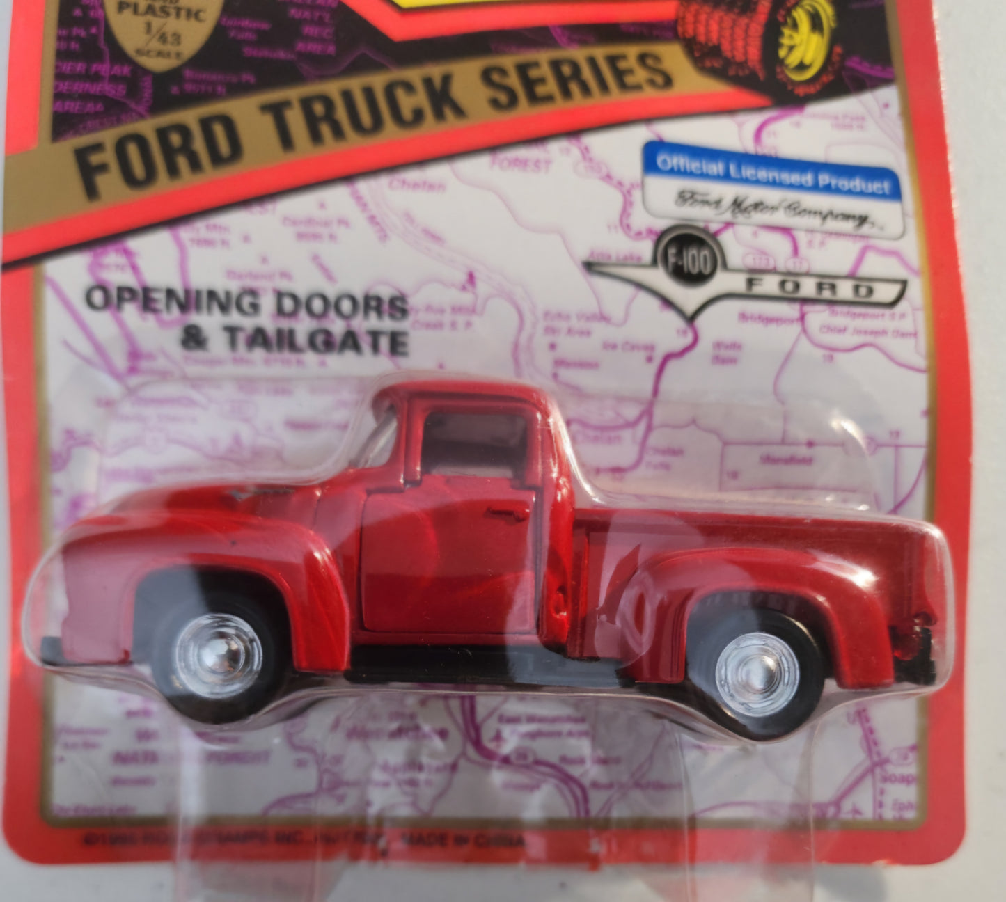 Road Champs Red Ford Diecast Truck Series Vintage New 1995 F100 Trademark