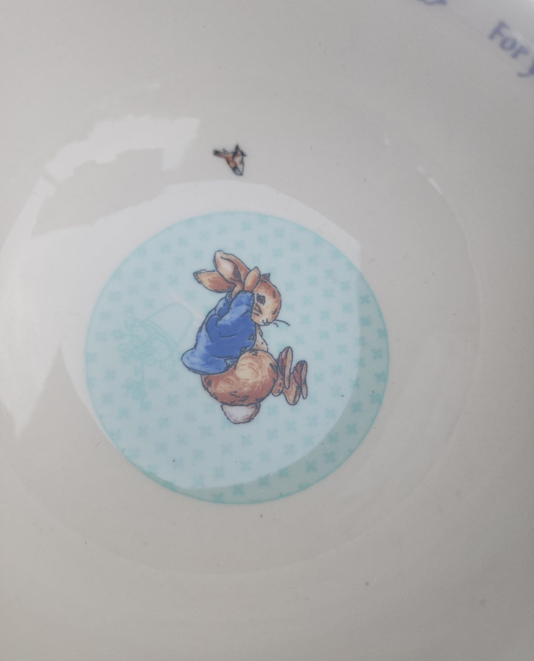 Vtg Wedgewood Peter Child's Rabbit Porcelain Bowl & Cup For your Christening