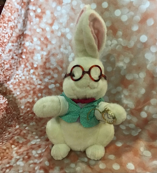 Alice in Wonderland Plush White Rabbit with Pocket Watch