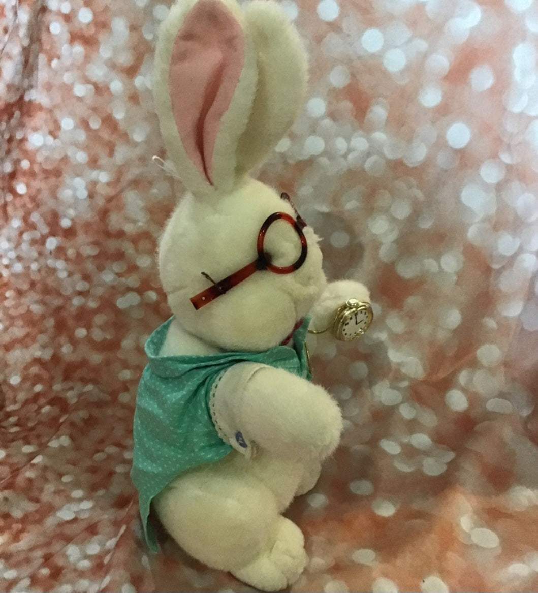 Alice in Wonderland Plush White Rabbit with Pocket Watch