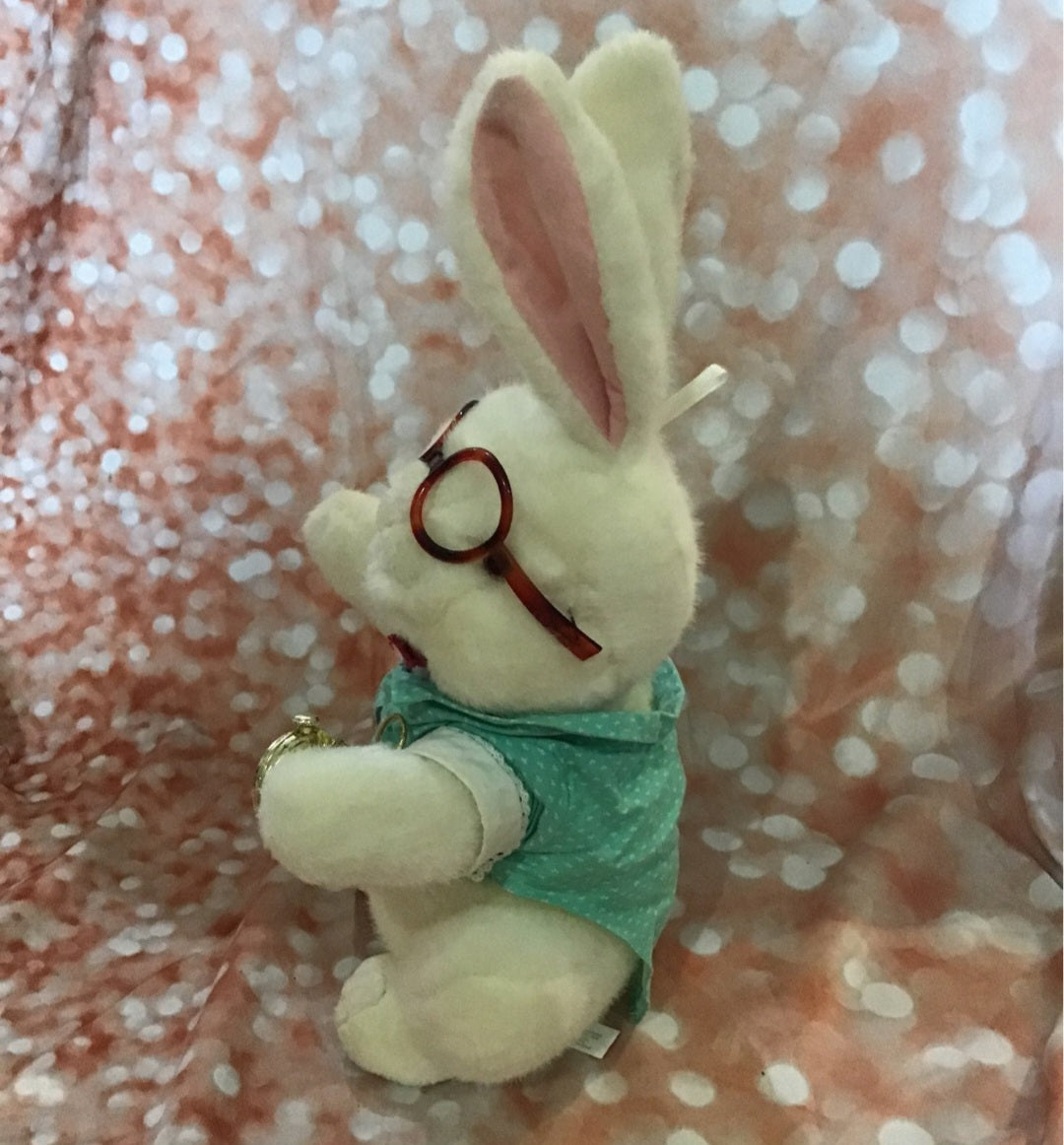 Alice in Wonderland Plush White Rabbit with Pocket Watch