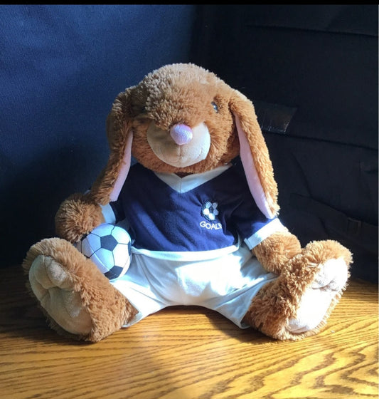 Plush Soccer Bunny Sports Rabbit