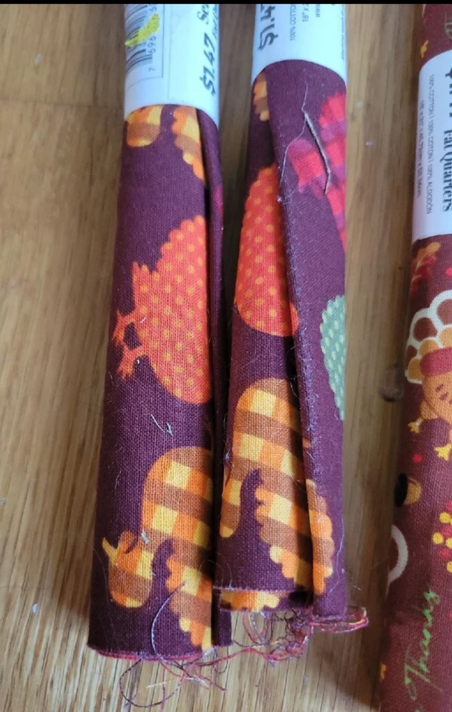 Fall Fat Quarters Thanksgiving Fabric 4 pack