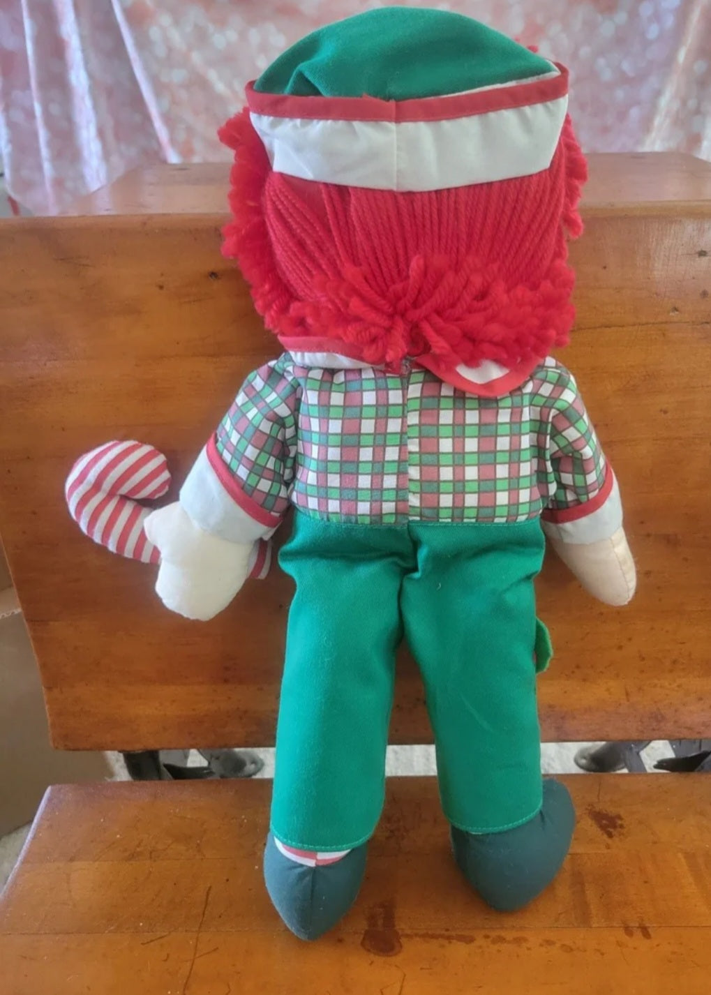 Raggedy Andy Christmas Edition Holiday Doll, 18", 2007.  Features a candy cane