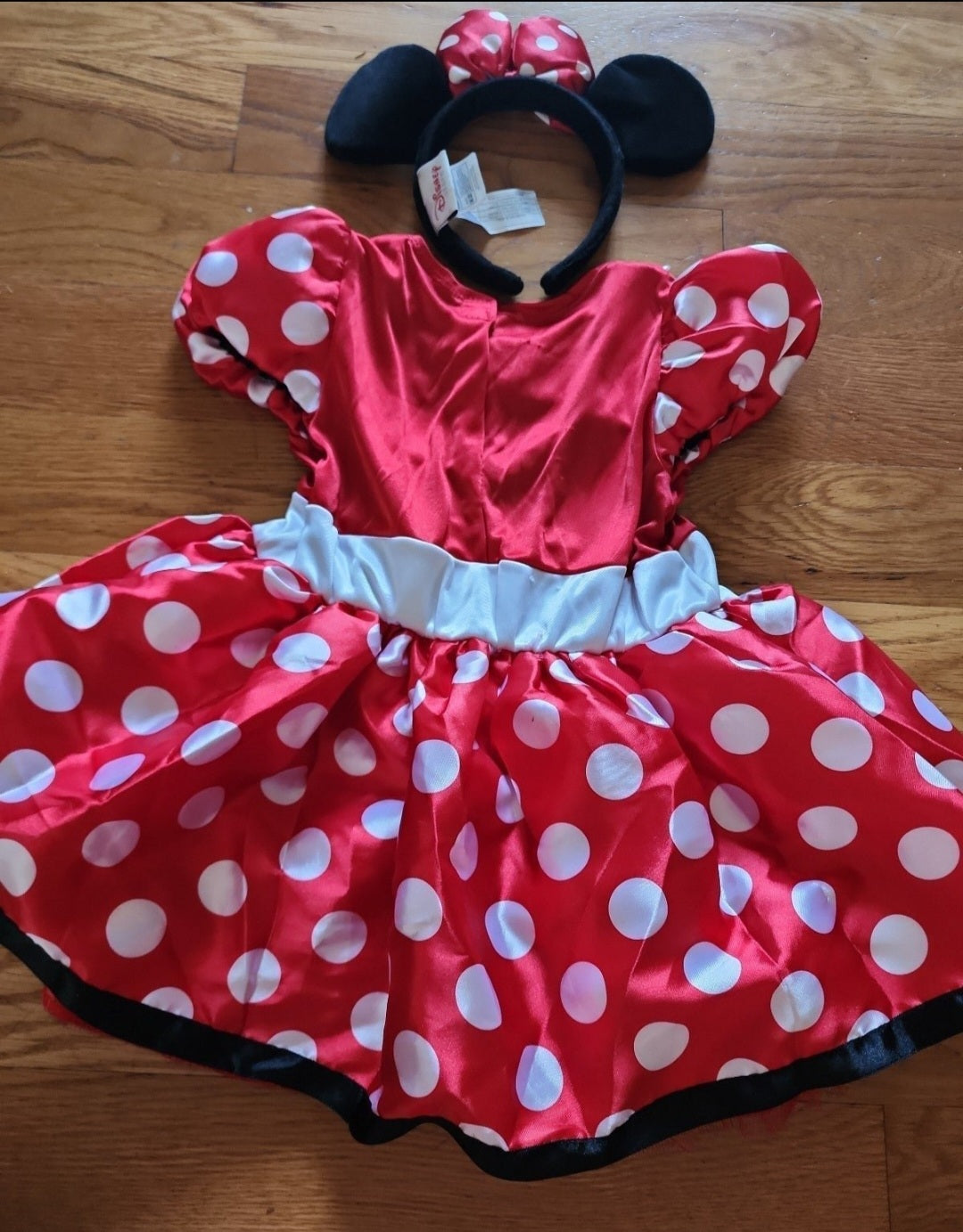 Disney Girls Minnie Mouse Dress costume with Ears costume  size XS