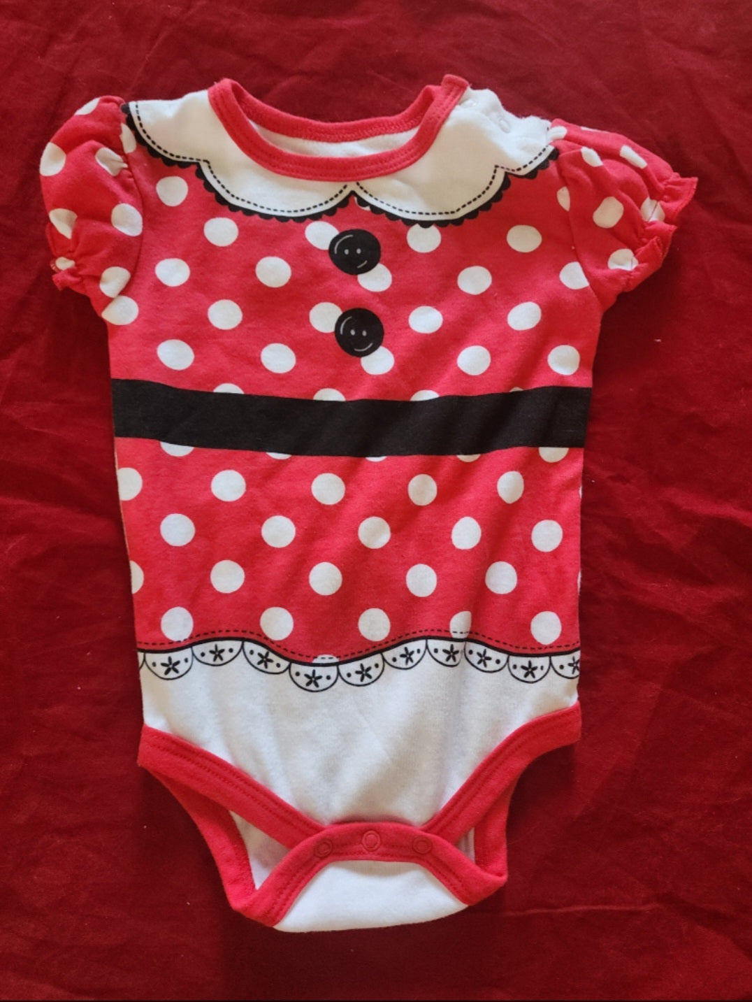 Minnie Mouse Onsie 12M by Disney Baby Romper