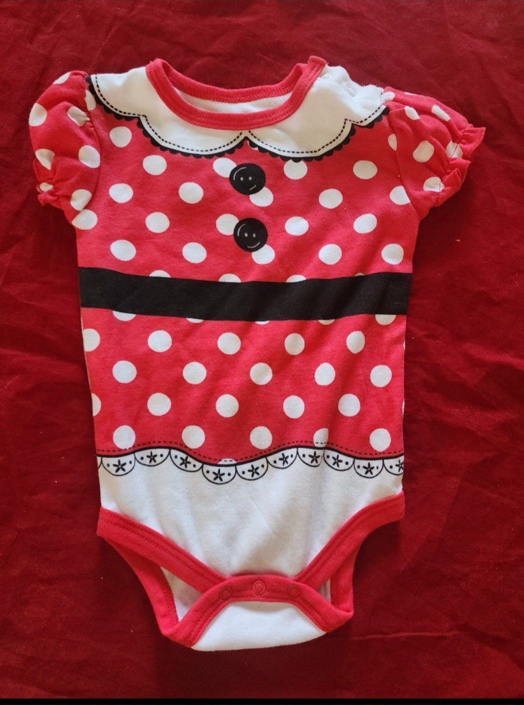 Minnie Mouse Onsie 12M by Disney Baby Romper