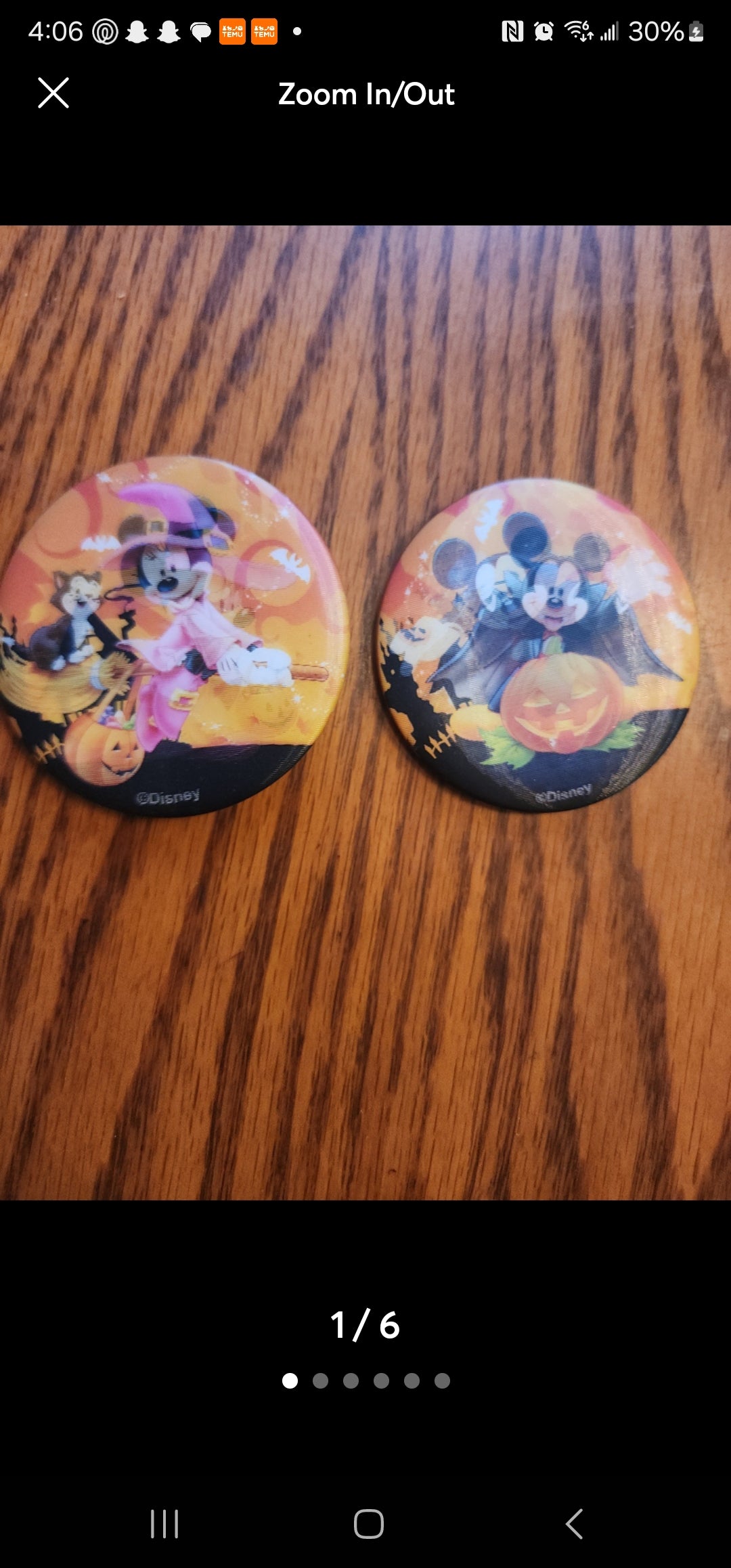 Spooky Fun with Mickey & Minnie! Disney Halloween Lenticular Pins/Buttons