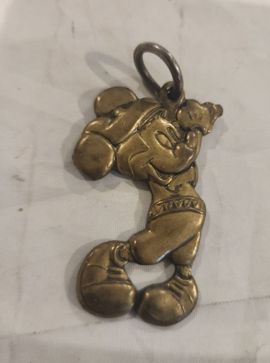 Disney Mickey Mouse Brass Charm 2"