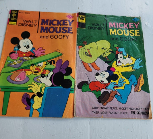 Walt Disney's Mickey Mouse and Goofy Comic Book Lot - Gold Key & Whitman Editions