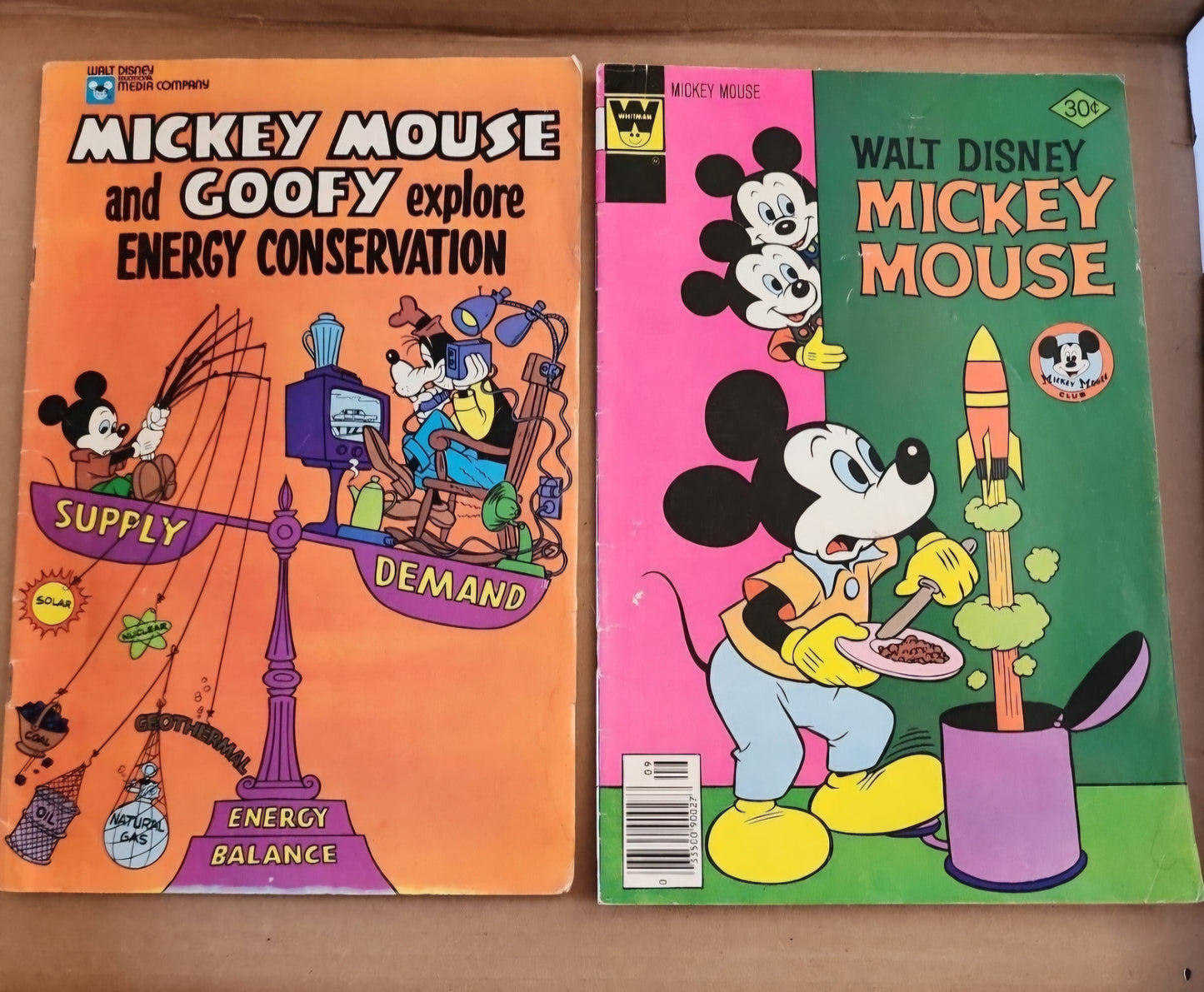 Vintage Mickey Mouse Comic Books (1977 & 1978) - Energy Conservation & More!