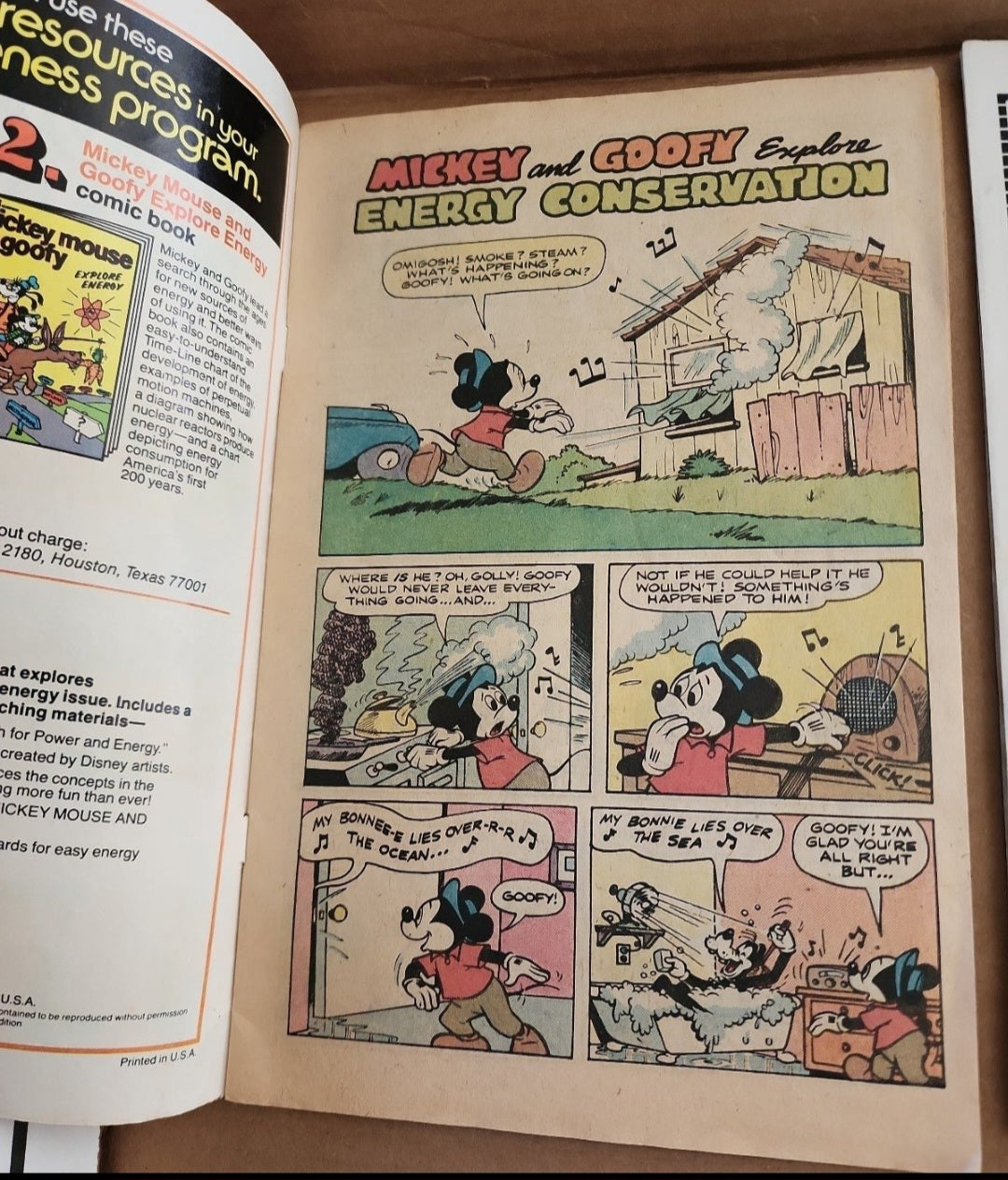 Vintage Mickey Mouse Comic Books (1977 & 1978) - Energy Conservation & More!