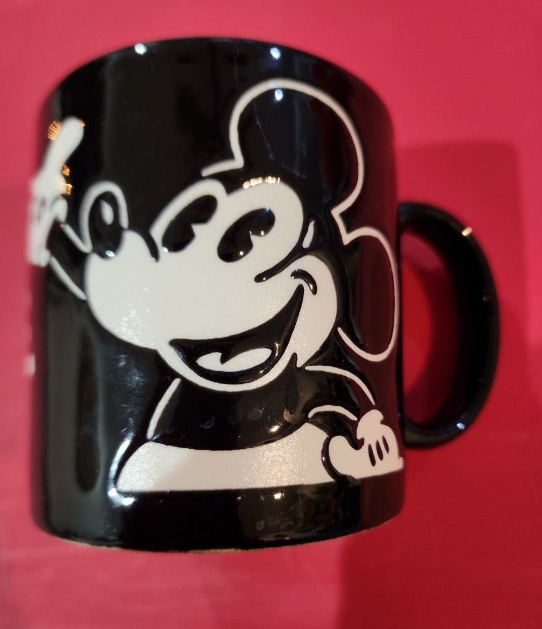 Disney Mickey Mouse Coffee Mug Sleek Black & White Design