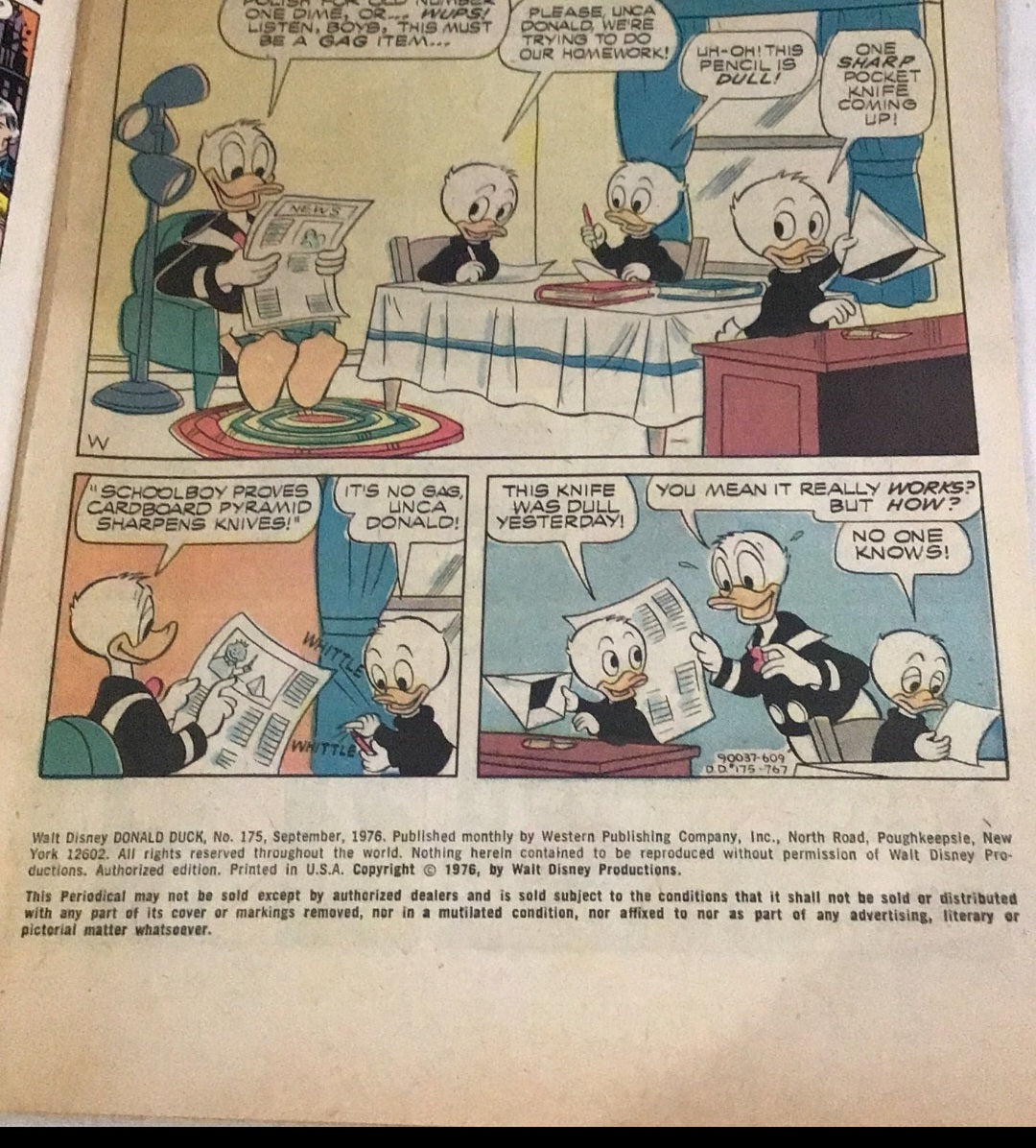 Gold Key Comic Walt Disney Donald Duck Plumber No. 175 copyright 1976