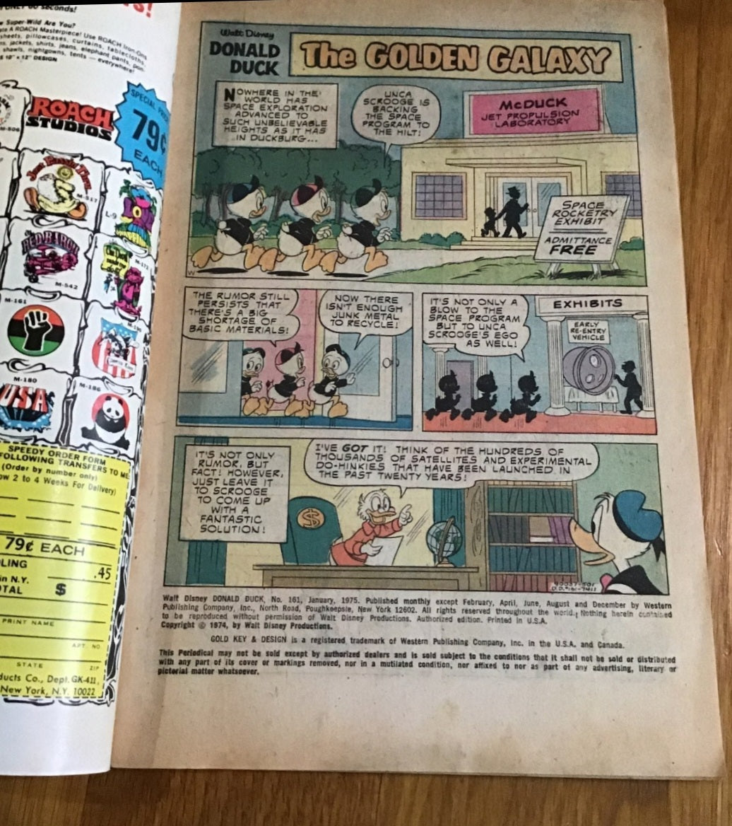 Walt Disney Donald Duck Gold Key Comics from 1970s set of 5