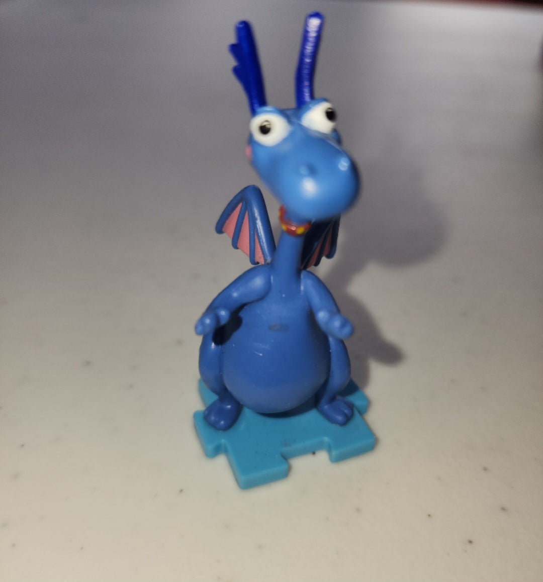 Stuffy Blue Dragon PVC Figure Cake Topper Disney Doc McStuffins Figurine 2.75"