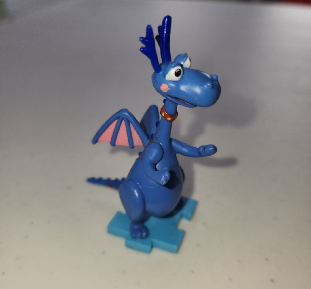 Stuffy Blue Dragon PVC Figure Cake Topper Disney Doc McStuffins Figurine 2.75"