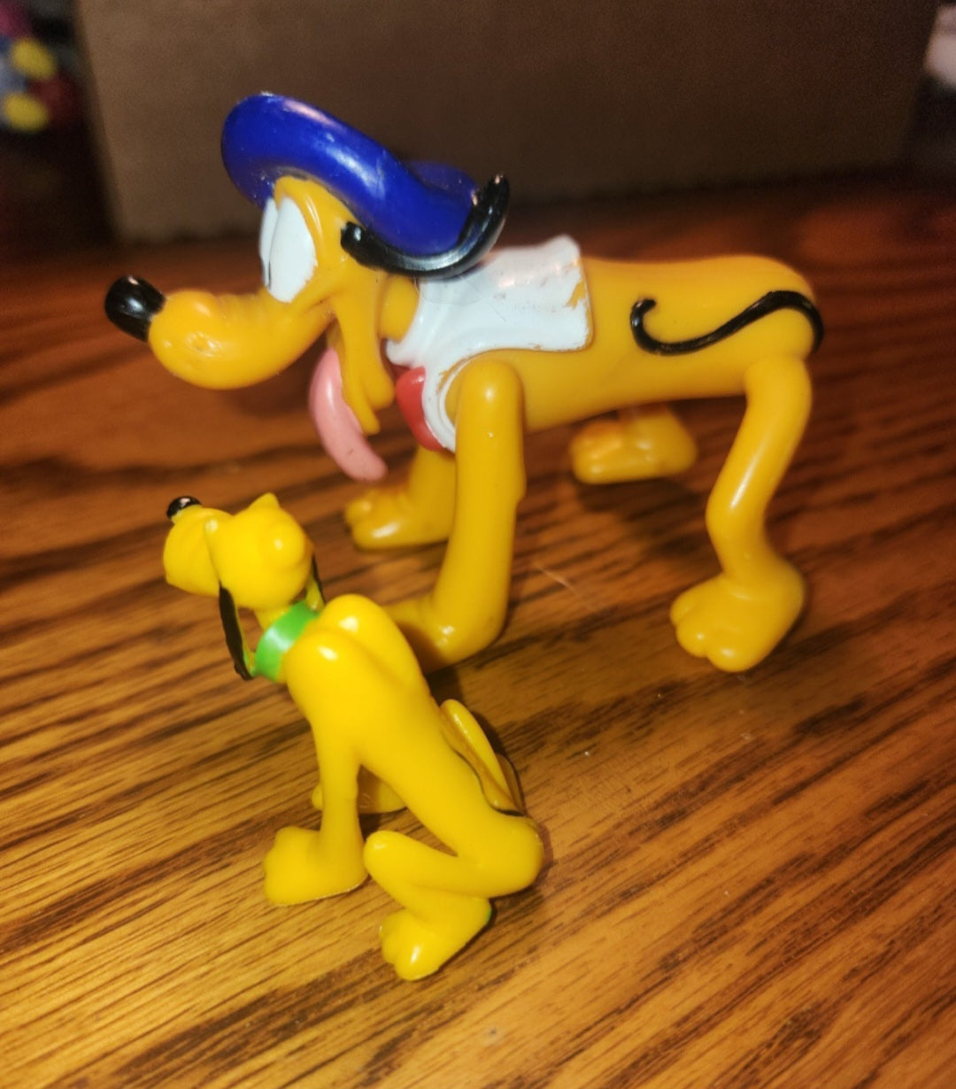 Disney Pluto Dog Toy French Hat Jointed 3.5" Collectible PVC