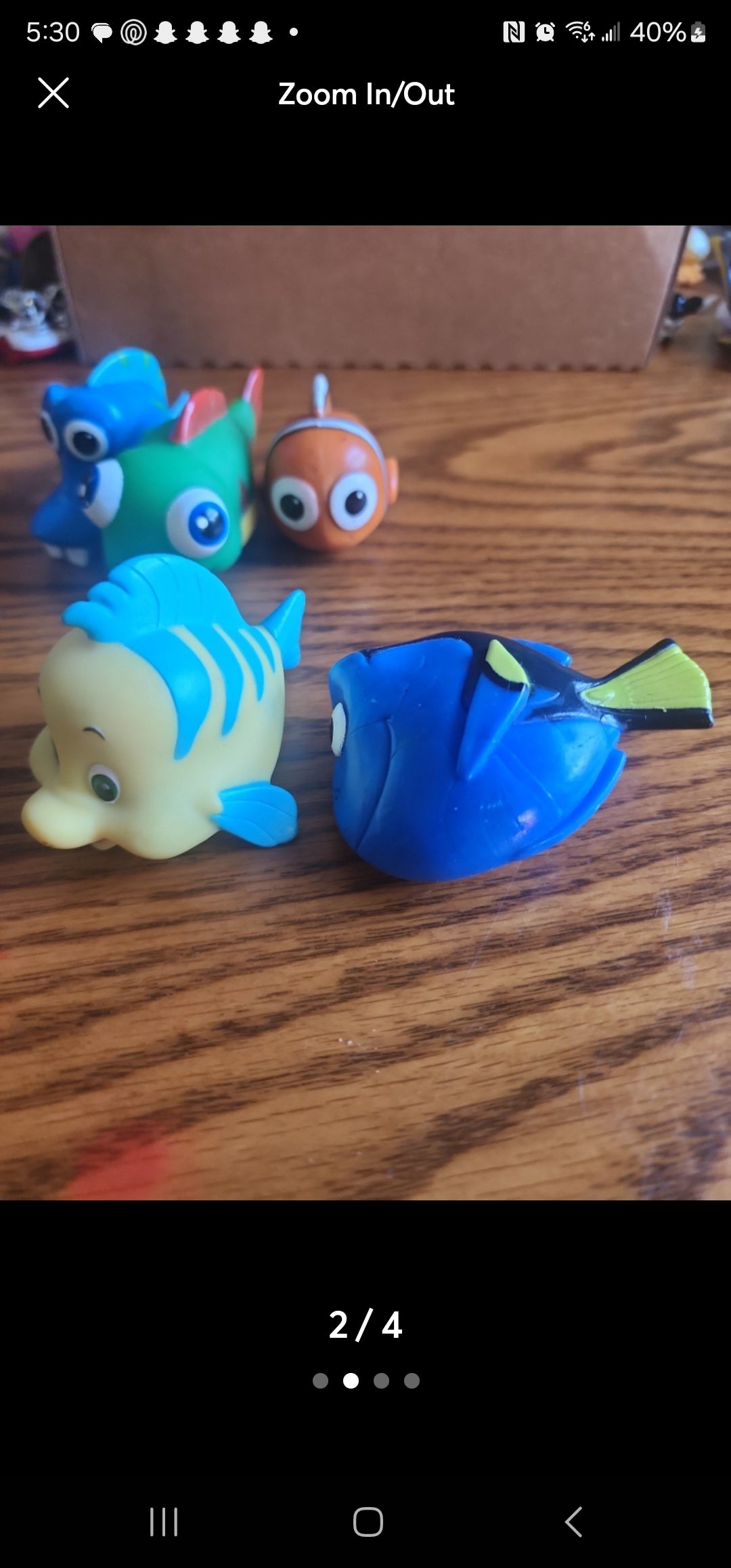 Disney Pixar Nemo Mini Figures Flounder, Dory, Kathy Bucktooth Fish, Marlin &