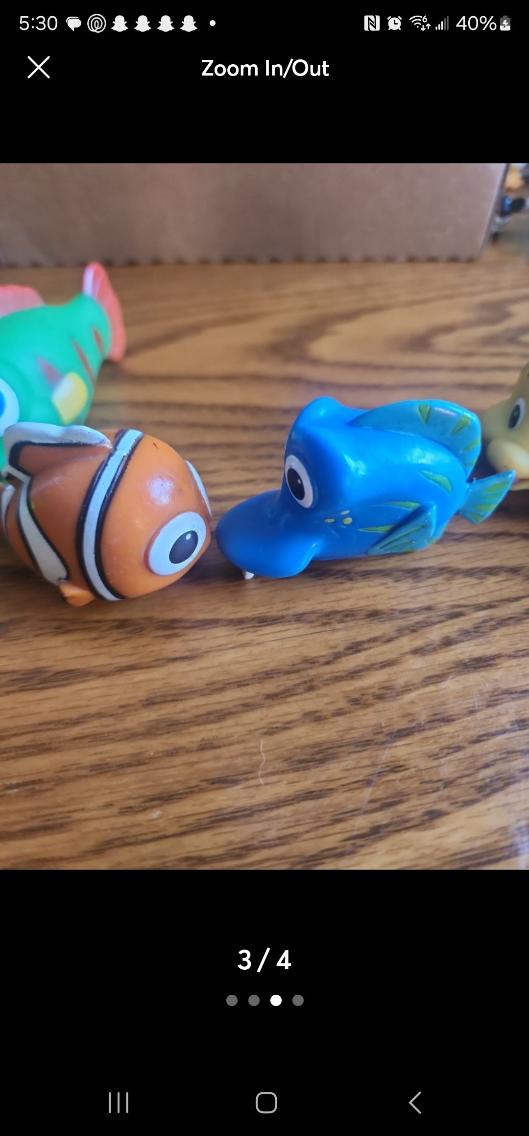 Disney Pixar Nemo Mini Figures Flounder, Dory, Kathy Bucktooth Fish, Marlin &