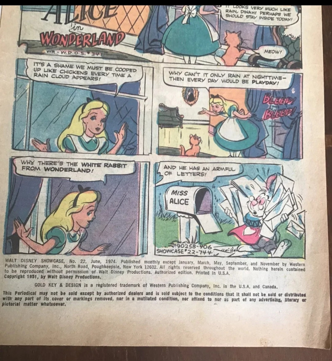 Walt Disney's Alice in Wonderland: Unbirthday Party - Gold Key Comic - 1974