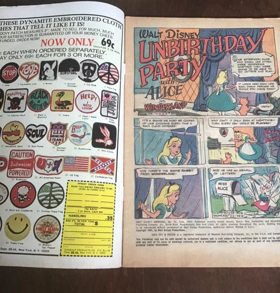 Walt Disney's Alice in Wonderland: Unbirthday Party - Gold Key Comic - 1974